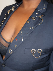 Shop Journal x BRZ - Long Navy Blazer (1X/2X)