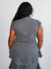 Gina Corrieri x BRZ - Gray 180 Top (XL-4X)