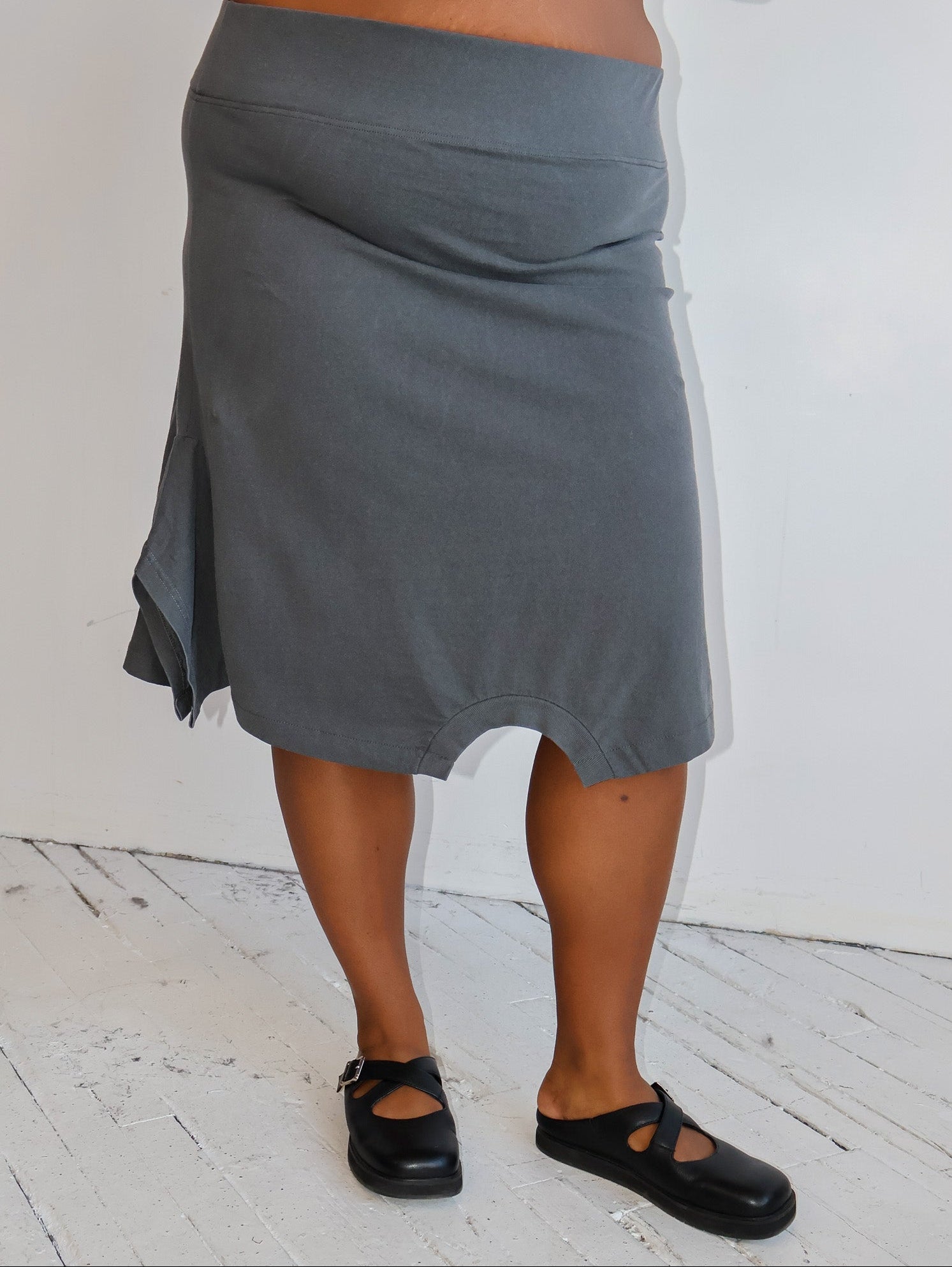 Gina Corrieri x BRZ - Gray Midi T-Skirt (XL-3X)