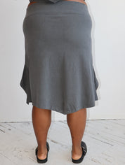Gina Corrieri x BRZ - Gray Midi T-Skirt (XL-3X)