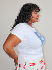 Laila Textlles - Blue Flower Tee (L - 3X)