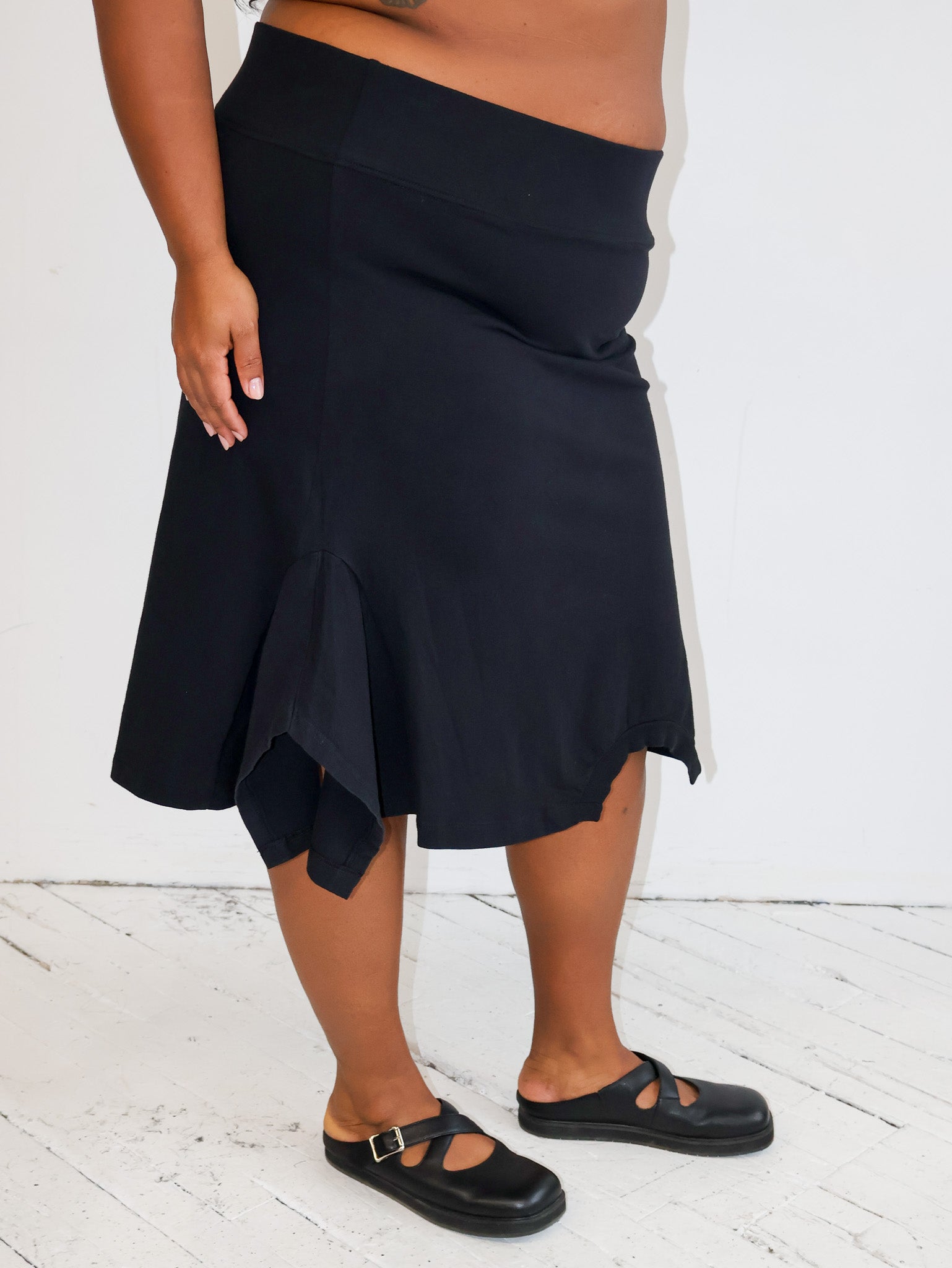 Gina Corrieri x BRZ - Black Midi T-Skirt (XL/1X)