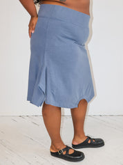 Gina Corrieri x BRZ - Blue Midi T-Skirt (XL/1X)