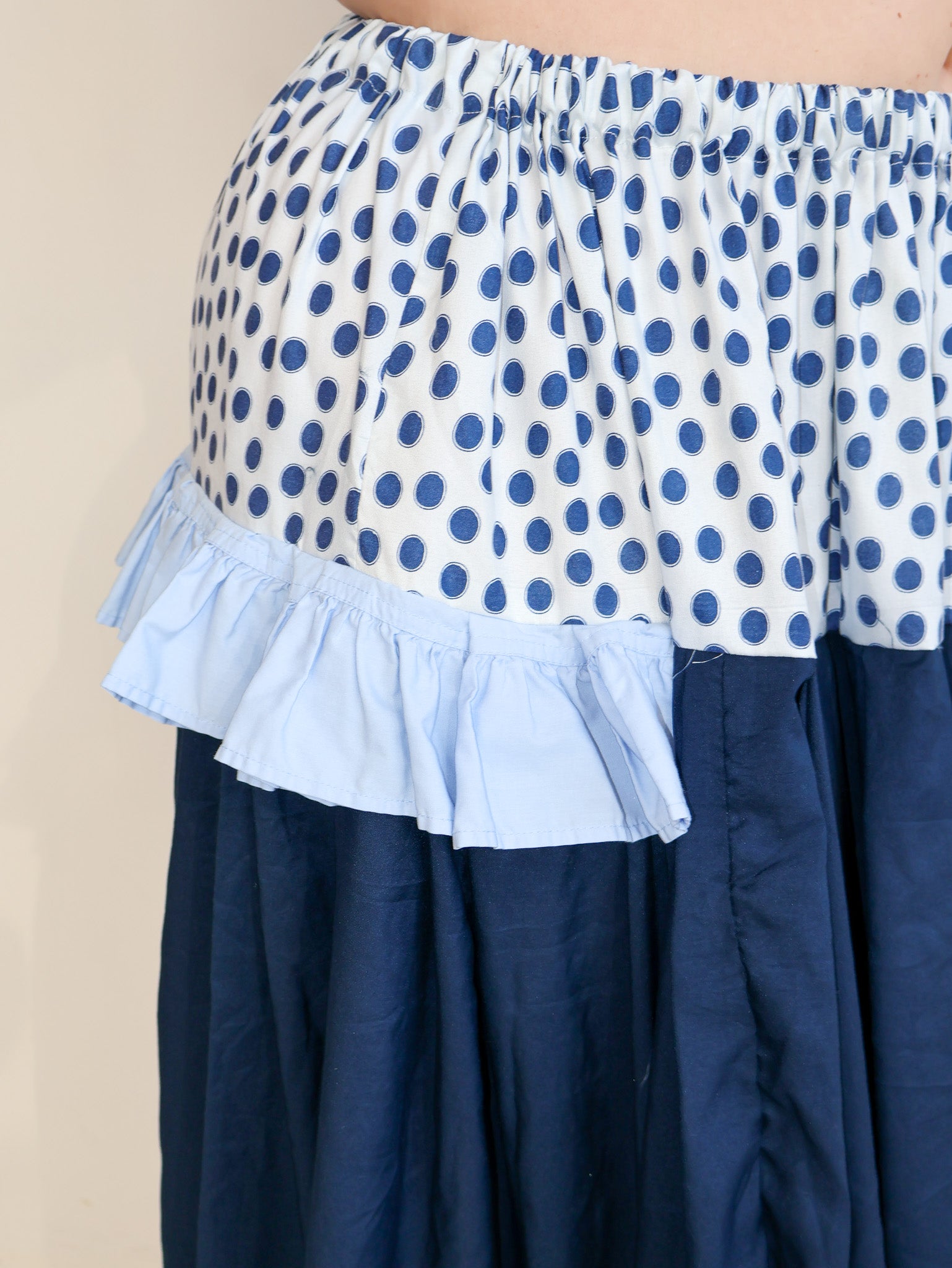 makmak - Blue Polka Skirt (1X-5X)