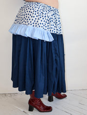 makmak - Blue Polka Skirt (1X-5X)