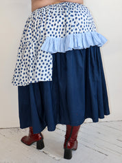 makmak - Blue Polka Skirt (1X-5X)