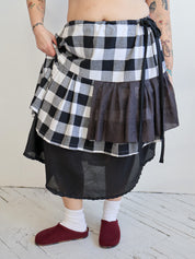 makmak - Gingham Ruffle Skirt (1X-5X)