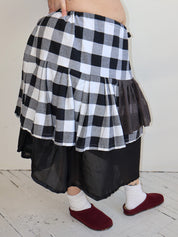 makmak - Gingham Ruffle Skirt (1X-5X)