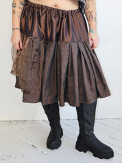 makmak - Brown Metallic Skirt (1X-5X)