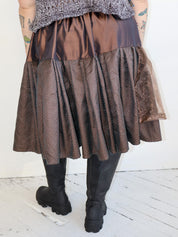 makmak - Brown Metallic Skirt (1X-5X)