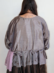 makmak - Silver Ruffle Tunic (1X-5X)