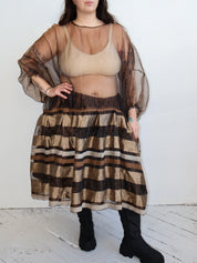 makmak - Sheer Brown Dress (1X-5X)