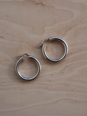 Vintage - Thick Silver Hoops