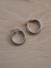 Vintage - Thick Silver Hoops
