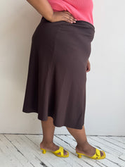 Vintage - Brown Midi Skirt (3X)