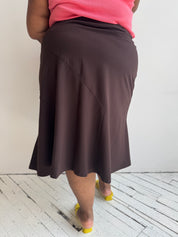 Vintage - Brown Midi Skirt (3X)