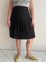 Vintage - Black Pleated Skirt (L/XL)