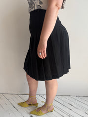 Vintage - Black Pleated Skirt (L/XL)