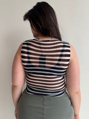 Italian Vintage - Mesh Script Tank (L-1X)