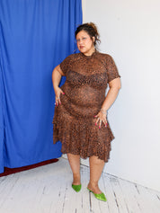 Ester Manas - Easy Dress - Brown Feline Mesh (XL-4X)