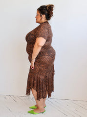 Ester Manas - Easy Dress - Brown Feline Mesh (XL-4X)