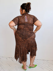 Ester Manas - Easy Dress - Brown Feline Mesh (XL-4X)