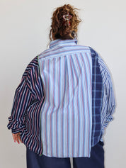 Cassie's Shop - Blue Striped Button Down (4X)