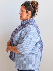 Cassie's Shop - Rainbow Stripe Button Down (4X)