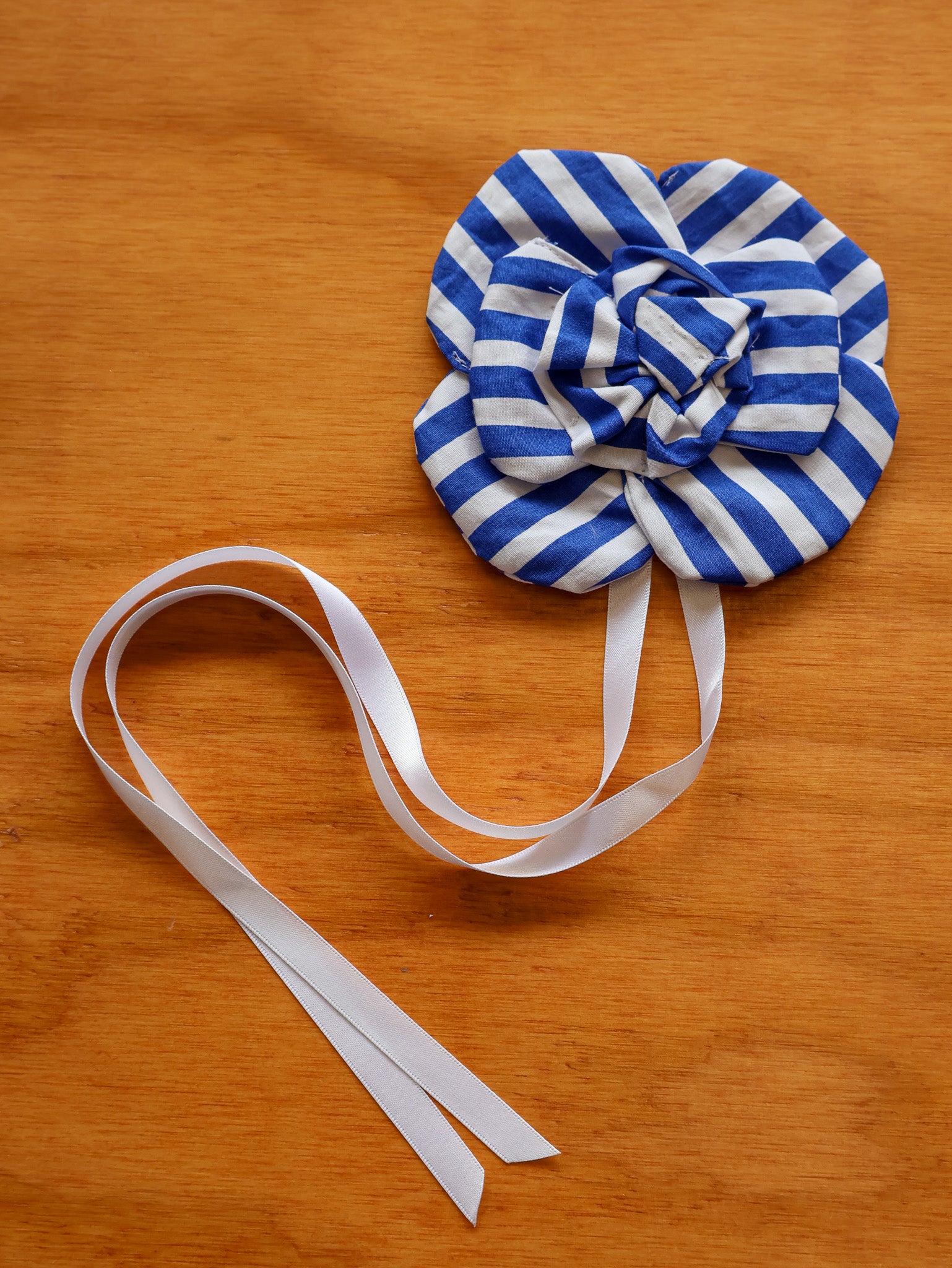 Grandpa's Shirts - White Blue Stripe Brooch