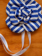 Grandpa's Shirts - White Blue Stripe Brooch