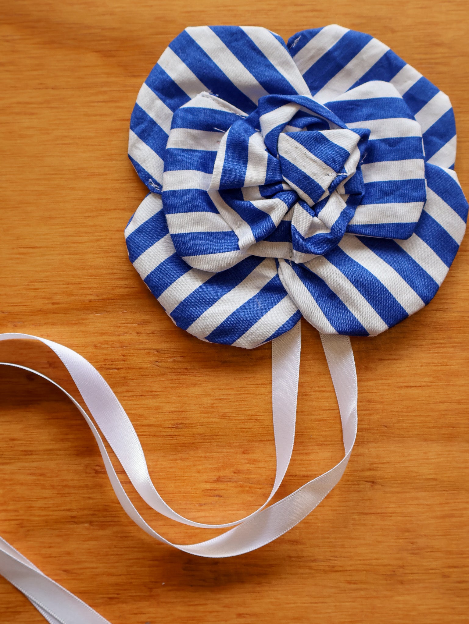 Grandpa's Shirts - White Blue Stripe Brooch