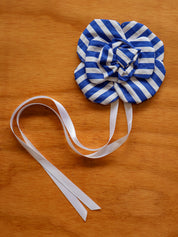 Grandpa's Shirts - White Blue Stripe Brooch