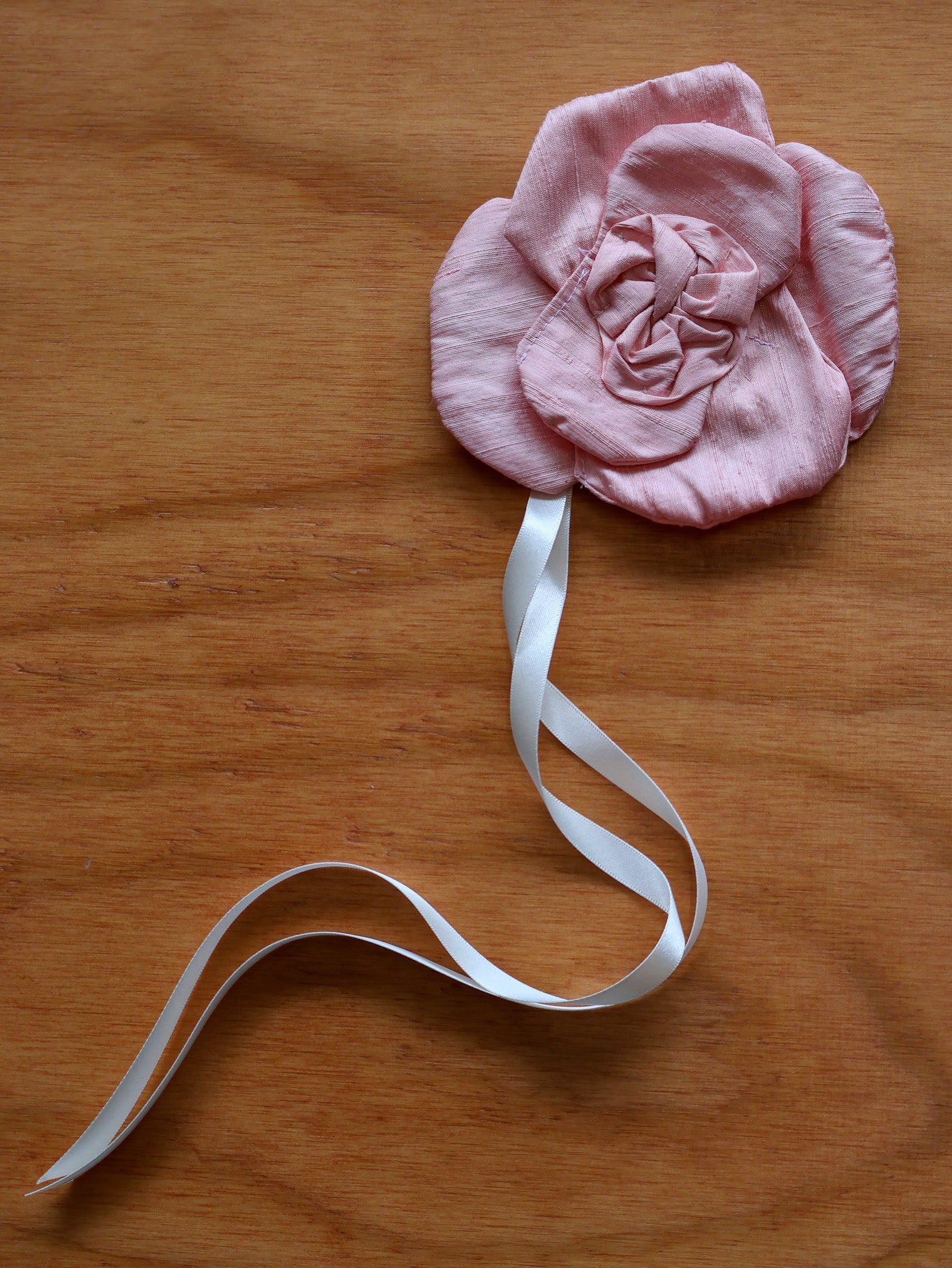 Grandpa's Shirts - Pink Silk Brooch