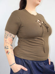 ABL ESTUDIO - Star Tee in Olive Green (L-4X)