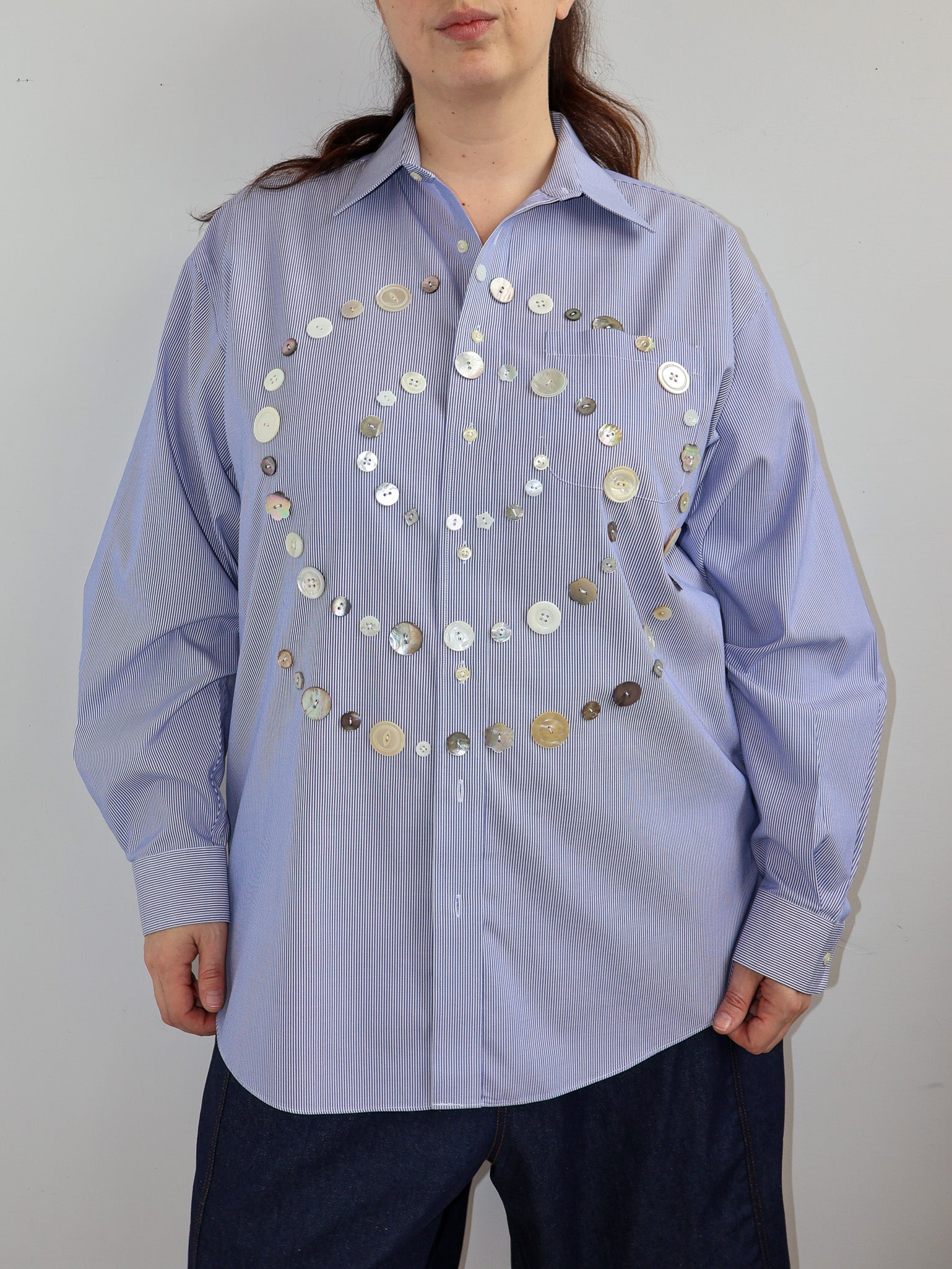 Maya x BRZ - Blue Stripe Button Down (1X)