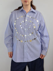 Maya x BRZ - Blue Stripe Button Down (1X)