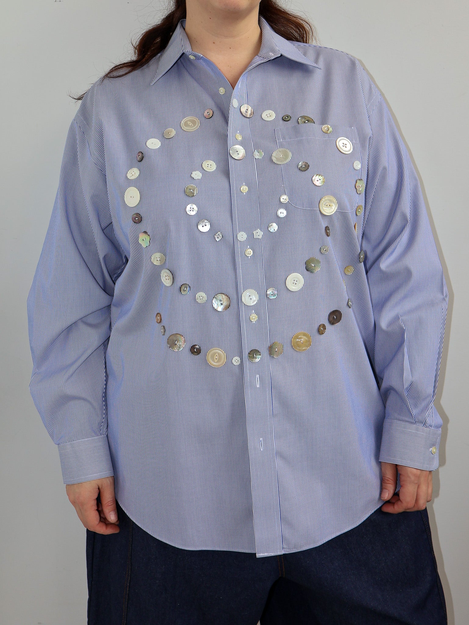 Maya x BRZ - Blue Stripe Button Down (1X)