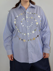 Maya x BRZ - Blue Stripe Button Down (1X)