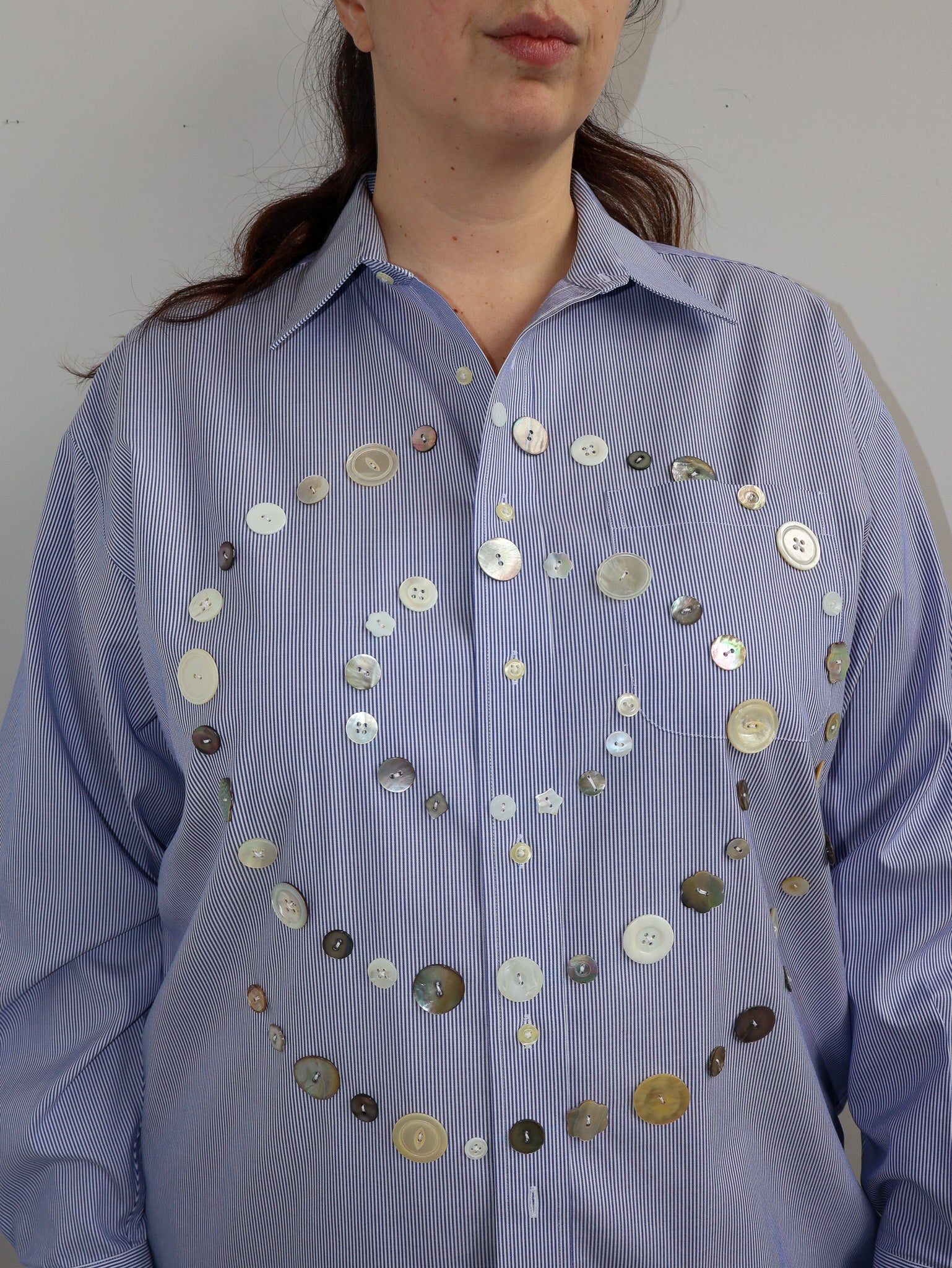 Maya x BRZ - Blue Stripe Button Down (1X)