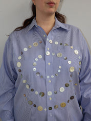 Maya x BRZ - Blue Stripe Button Down (1X)
