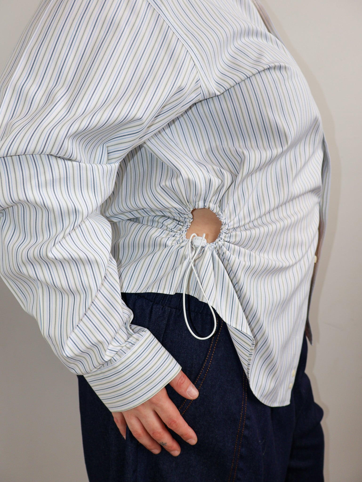 Nena Hansen - Green Stripe Button Down (1X/2X)