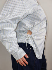 Nena Hansen - Green Stripe Button Down (1X/2X)