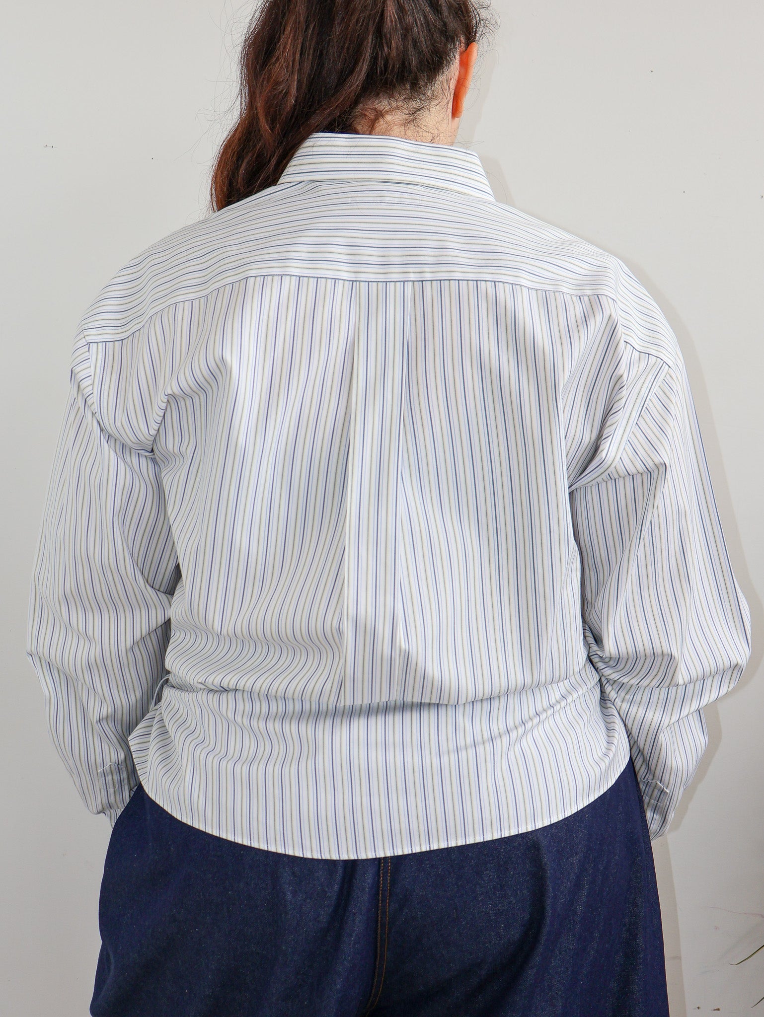 Nena Hansen - Green Stripe Button Down (1X/2X)