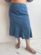 Vintage - Denim Midi Skirt (XL/1X)