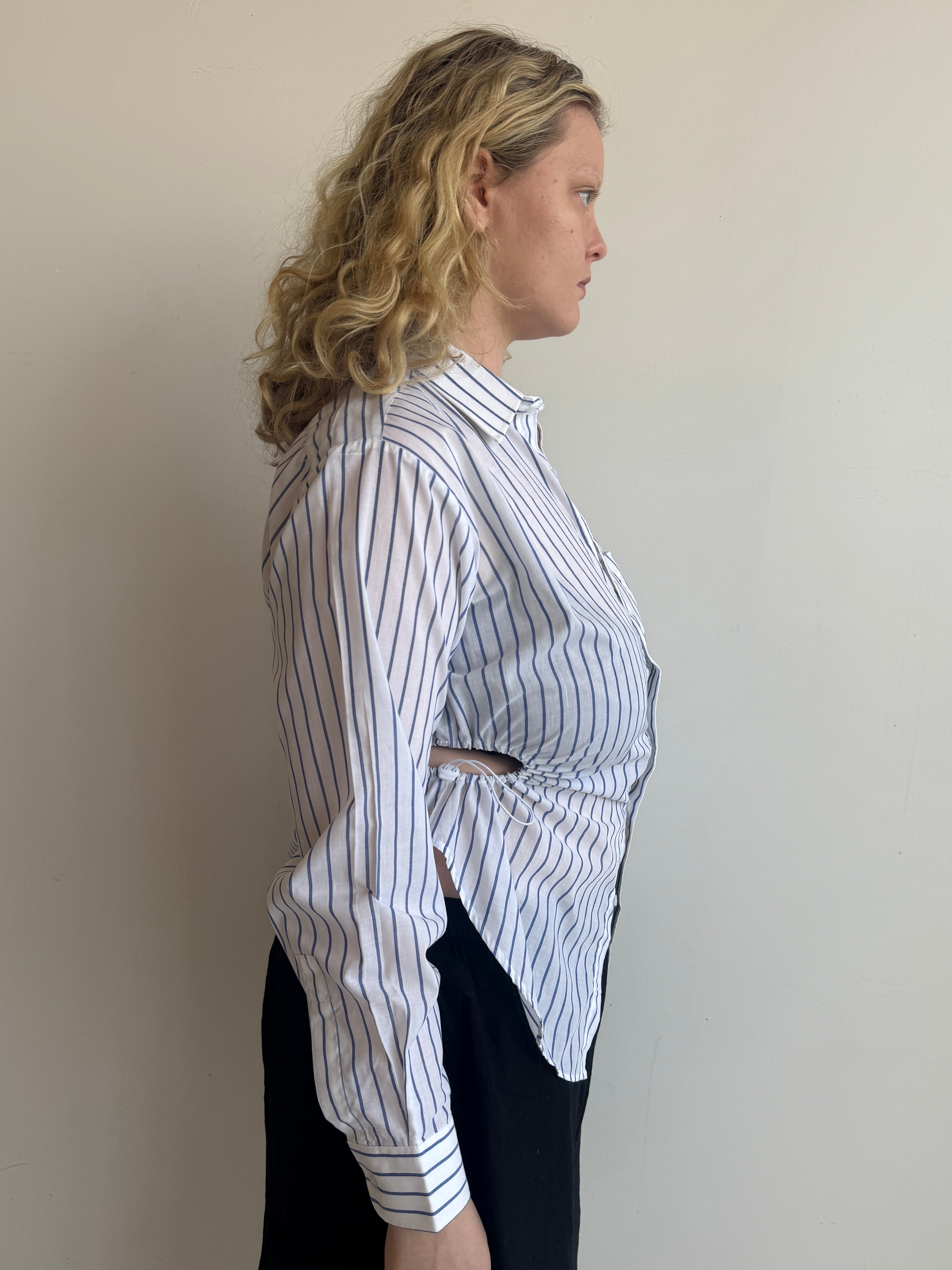 Nena Hansen - Blue White Stripe Bungee Shirt (L/XL)