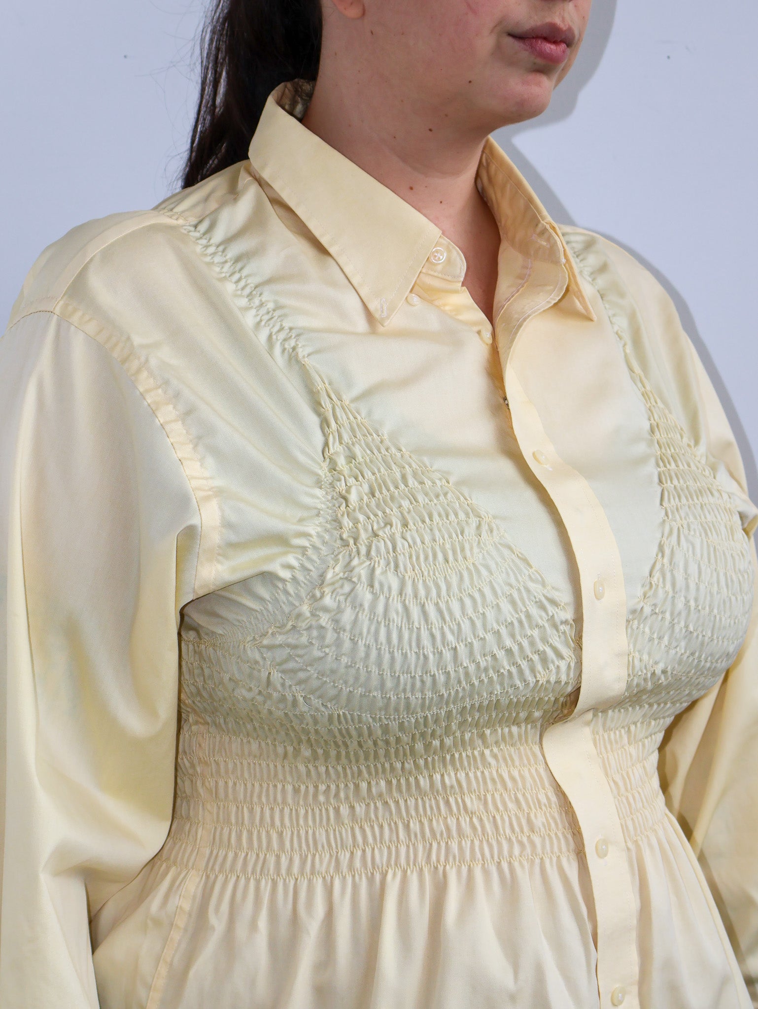 JXD x BRZ - Yellow Bra Button Down (1X)