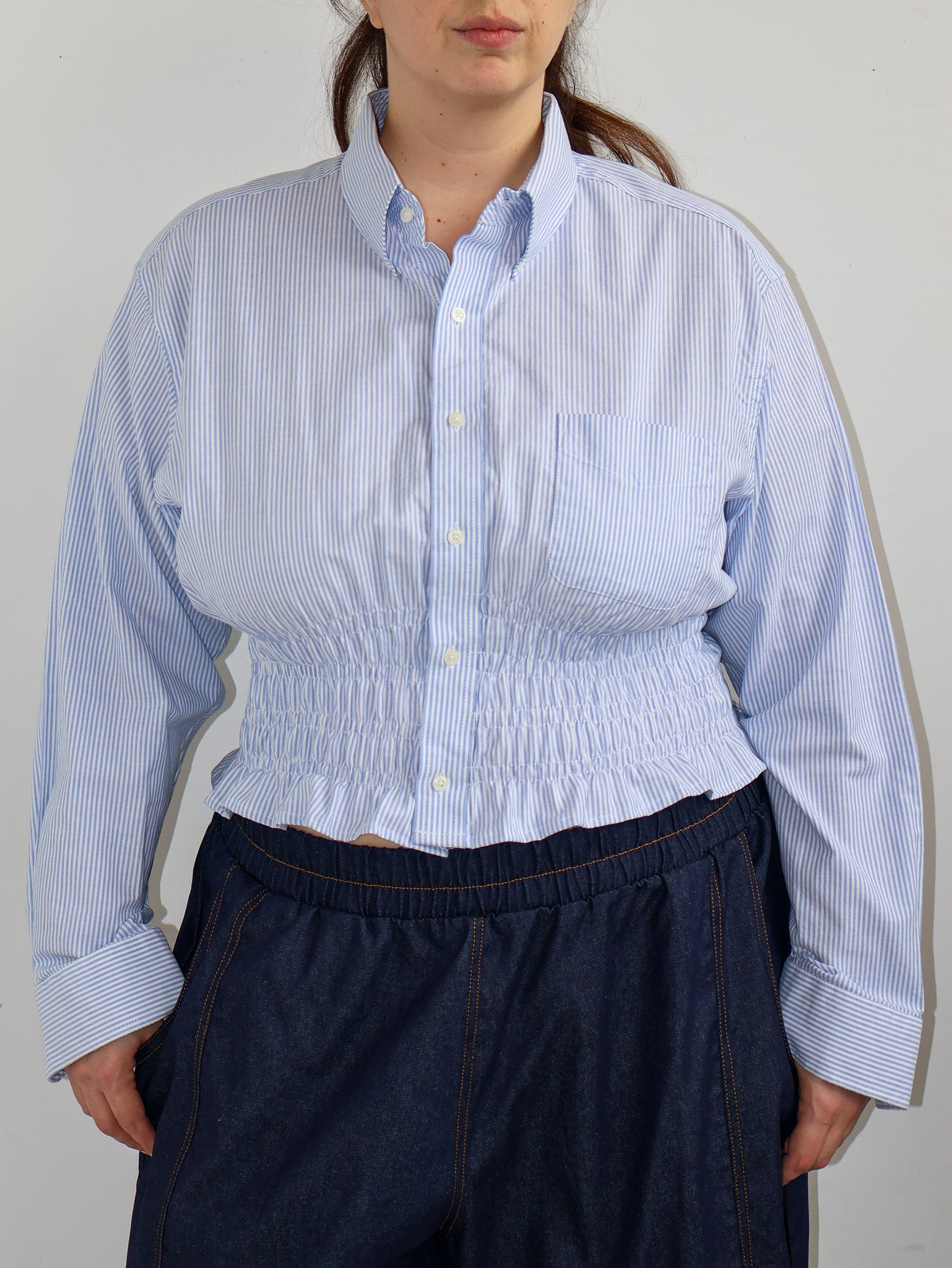 LAHMICHELLA x BRZ - Blue Stripe Marielle Button Down (1X)