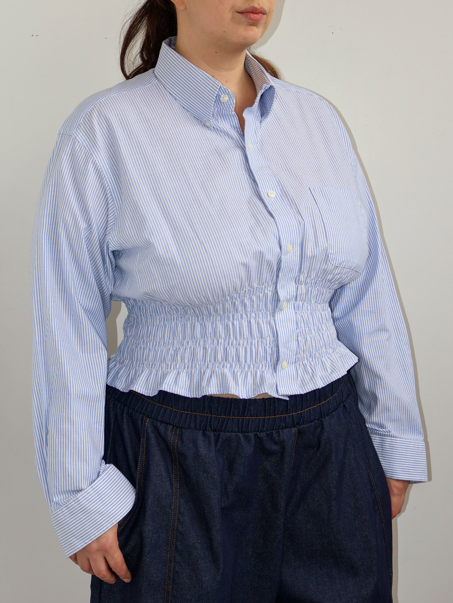 LAHMICHELLA x BRZ - Blue Stripe Marielle Button Down (1X)