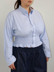 LAHMICHELLA x BRZ - Blue Stripe Marielle Button Down (1X)