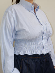LAHMICHELLA x BRZ - Blue Stripe Marielle Button Down (1X)